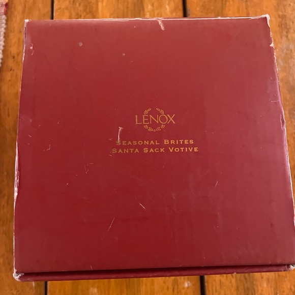 🆕 Lenox Seasonal Brites Santa Sack  / Candy canes Votive tea light holder - Picture 6 of 8